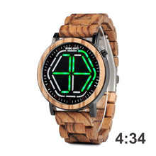 BOBO BIRD Zabra Wood Colorful LED Dial Wristwatch Deneme Uzun Satır Deneme Lorem Ipsım Ik Bık