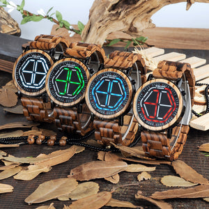 BOBO BIRD Zabra Wood Colorful LED Dial Wristwatch Deneme Uzun Satır Deneme Lorem Ipsım Ik Bık